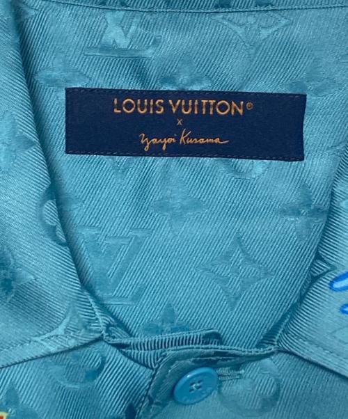 LOUIS VUITTON（ルイ ヴィトン）LOUIS VUITTON (ルイ ヴィトン) 草間彌生 (クサマヤヨイ) シルクシャツ ブルー サイズ:Sの古着・服飾アイテム