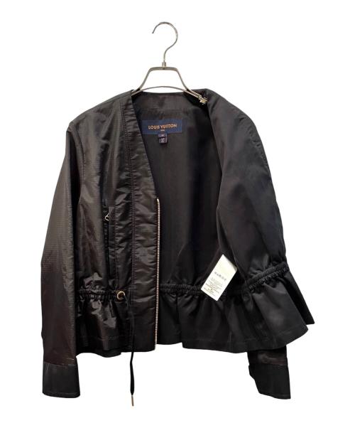 LOUIS VUITTON（ルイ ヴィトン）LOUIS VUITTON (ルイ ヴィトン) ペプラムウエストリップストップジャケット ブラック サイズ:38の古着・服飾アイテム