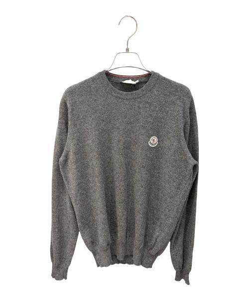 MONCLER（モンクレール）MONCLER (モンクレール) ロゴワッペンニット グレー サイズ:Mの古着・服飾アイテム