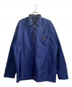 ）の古着「ロゴプレートナイロンジャケット」｜ブルー