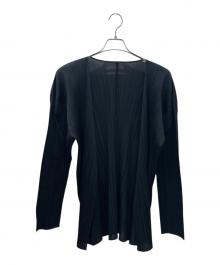 ISSEY MIYAKE（イッセイミヤケ）の古着「プリーツカーディガン」｜ブラック