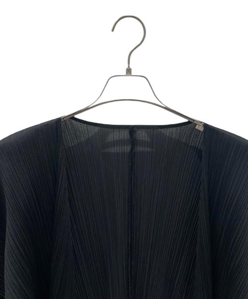 ISSEY MIYAKE（イッセイミヤケ）ISSEY MIYAKE (イッセイミヤケ) プリーツカーディガン ブラック サイズ:Lの古着・服飾アイテム