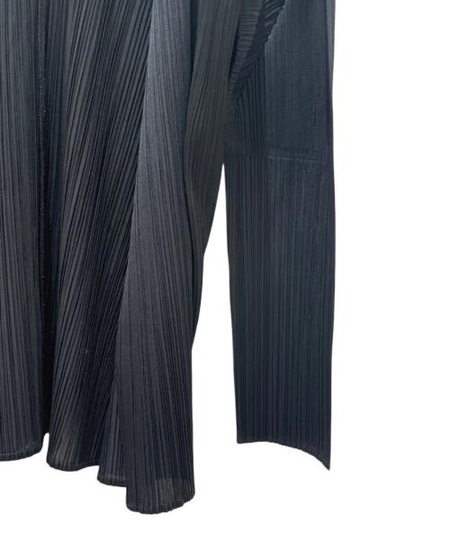 ISSEY MIYAKE（イッセイミヤケ）ISSEY MIYAKE (イッセイミヤケ) プリーツカーディガン ブラック サイズ:Lの古着・服飾アイテム