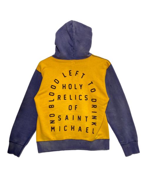 SAINT MICHAEL（セントマイケル）SAINT MICHAEL (セントマイケル) HOODIE FELT ネイビー×イエロー サイズ:Lの古着・服飾アイテム