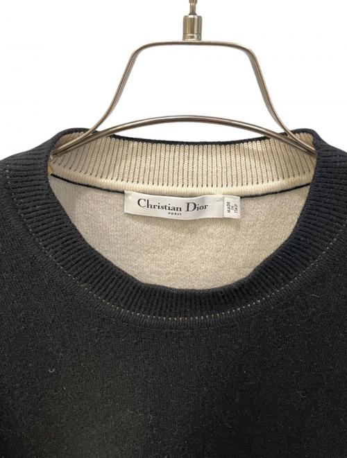 Christian Dior（クリスチャン ディオール）Christian Dior (クリスチャン ディオール) J'ADIOR 8 ロゴカシミヤ混ニット ブラック サイズ:36の古着・服飾アイテム