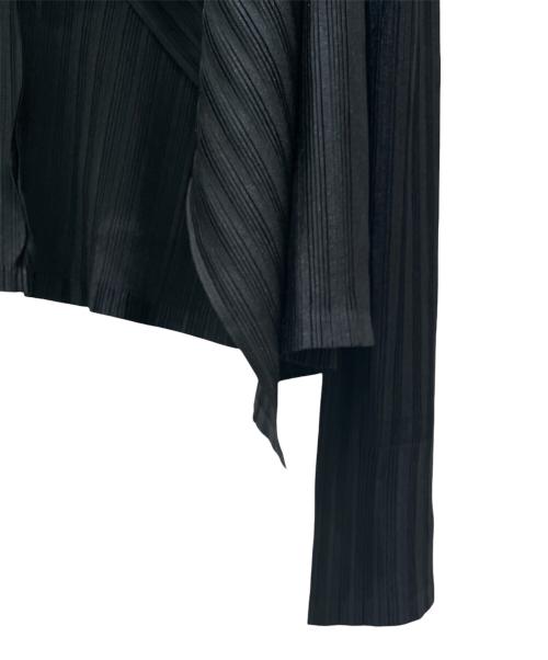 PLEATS PLEASE（プリーツプリーズ）PLEATS PLEASE (プリーツプリーズ) プリーツカーディガン ブラック サイズ:3の古着・服飾アイテム