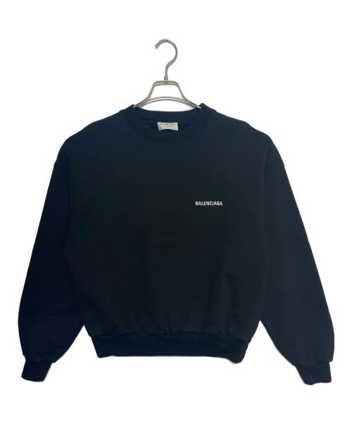 BALENCIAGA（バレンシアガ）BALENCIAGA (バレンシアガ) REGULAR FIT SWEATSHIRT  ブラック サイズ:XXSの古着・服飾アイテム