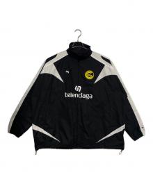 BALENCIAGA（バレンシアガ）の古着「ナンバリングサッカートラックジャケットブルゾン」｜ブラック