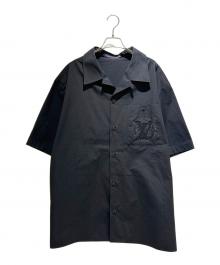 LOUIS VUITTON（ルイ ヴィトン）の古着「25SS Embroidered Short Sleeve Cotton Shirt エンブロイダリーショートスリーブシャツ/RM251M AS1 HSS73W」｜ブラック