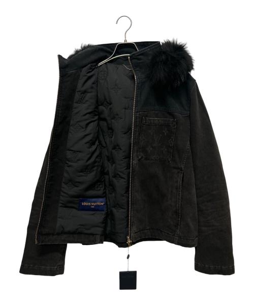 LOUIS VUITTON（ルイ ヴィトン）LOUIS VUITTON (ルイ ヴィトン) モノグラム ファージップアップデニムジャケット ブラック サイズ:48の古着・服飾アイテム