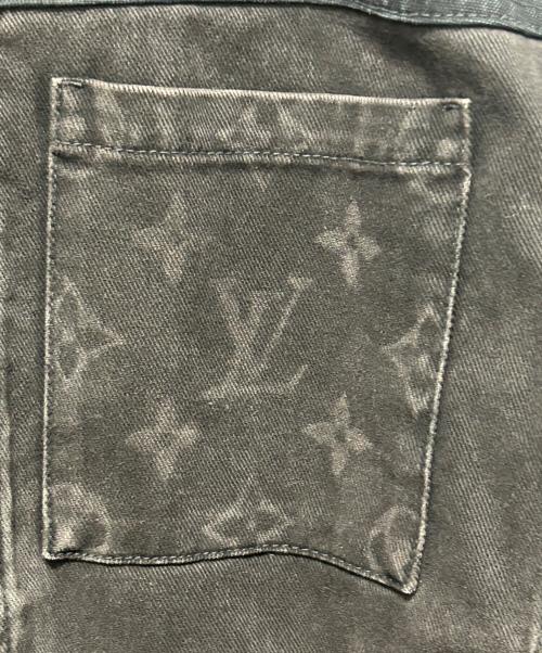 LOUIS VUITTON（ルイ ヴィトン）LOUIS VUITTON (ルイ ヴィトン) モノグラム ファージップアップデニムジャケット ブラック サイズ:48の古着・服飾アイテム