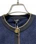 中古・古着 CHANEL (シャネル) Metal Coco Button Collarless Jacket メタルココボタン ノーカラー ジャケット/P60477K46062 ネイビー×ゴールド サイズ:36：300000円