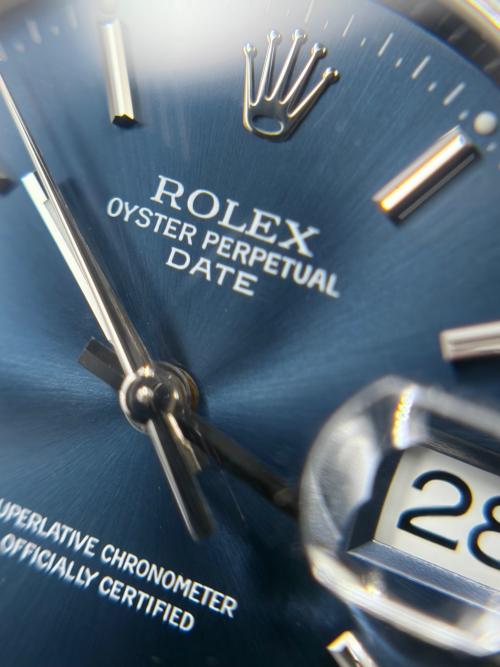 ROLEX（ロレックス）ROLEX (ロレックス) Oyster Perpetual Date 34 オイスターパーペチュアルデイト 34mm Ref.15210 青文字盤 青文字盤 サイズ:34mm/19cmの古着・服飾アイテム