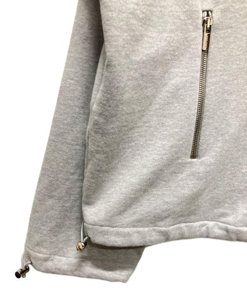 MIU MIU（ミュウミュウ）MIU MIU (ミュウミュウ) Logo Embroidery Zip Up Blouson(ロゴエンブロイダリージップアップスウェット) グレー サイズ:Sの古着・服飾アイテム