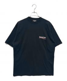 BALENCIAGA（バレンシアガ）の古着「キャンペーンロゴTシャツ/バレンシアガ BALENCIAGA ポリティカルキャンペーン POLITICAL CAMP」｜ブラック
