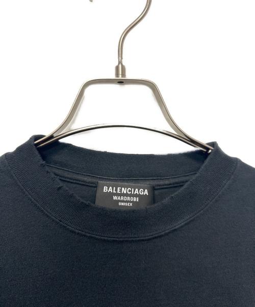 BALENCIAGA（バレンシアガ）BALENCIAGA (バレンシアガ) キャンペーンロゴTシャツ/バレンシアガ BALENCIAGA ポリティカルキャンペーン POLITICAL CAMP ブラック サイズ:XSの古着・服飾アイテム