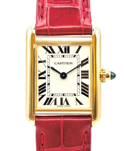 Cartier（カルティエ）Cartier (カルティエ) Tank Louis Cartier SM タンク ルイ カルティエSM Ref:W1529856 ホワイト文字盤 サイズ:SM/スモール/16.0cm/29.5mm×22.0mmの古着・服飾アイテム
