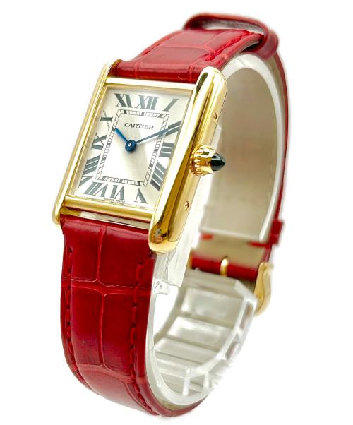 Cartier（カルティエ）Cartier (カルティエ) Tank Louis Cartier SM タンク ルイ カルティエSM Ref:W1529856 ホワイト文字盤 サイズ:SM/スモール/16.0cm/29.5mm×22.0mmの古着・服飾アイテム