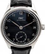 IWCアイダブリューシー）の古着「Portuguese Hand-Wound Eight Days/ポルトギーゼ ハンドワインドエイトデイズ/IW510202/ブラック文字盤」