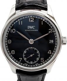 IWCアイダブリューシー）の古着「Portuguese Hand-Wound Eight Days/ポルトギーゼ ハンドワインドエイトデイズ/IW510202/ブラック文字盤」