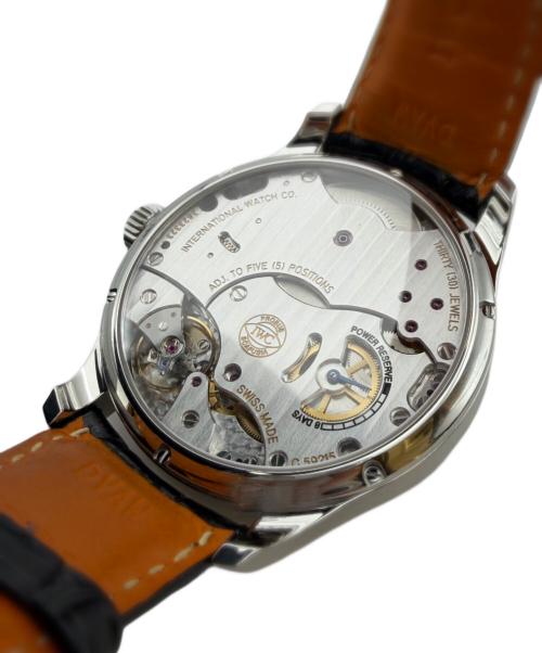 IWC（アイダブリューシー）IWC (アイダブリューシー) Portuguese Hand-Wound Eight Days/ポルトギーゼ ハンドワインドエイトデイズ/IW510202/ブラック文字盤 サイズ:43mm/19.0cmの古着・服飾アイテム