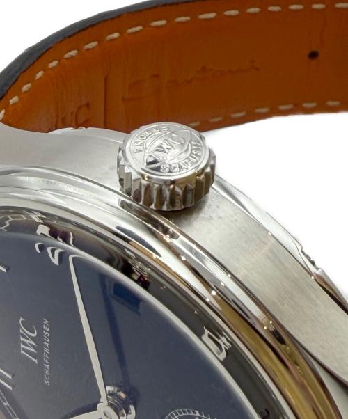 IWC（アイダブリューシー）IWC (アイダブリューシー) Portuguese Hand-Wound Eight Days/ポルトギーゼ ハンドワインドエイトデイズ/IW510202/ブラック文字盤 サイズ:43mm/19.0cmの古着・服飾アイテム