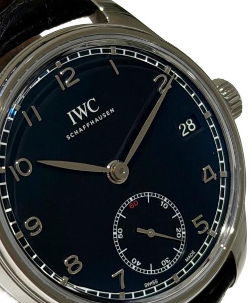 IWC（アイダブリューシー）IWC (アイダブリューシー) Portuguese Hand-Wound Eight Days/ポルトギーゼ ハンドワインドエイトデイズ/IW510202/ブラック文字盤 サイズ:43mm/19.0cmの古着・服飾アイテム