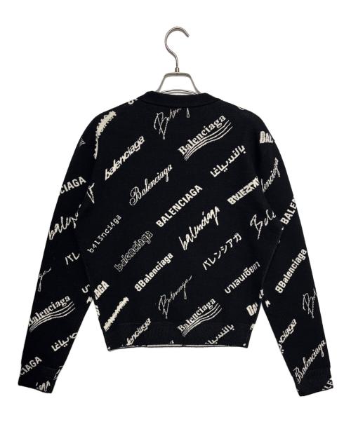 BALENCIAGA（バレンシアガ）BALENCIAGA (バレンシアガ) オールオーバーロゴニット ブラック サイズ:XSの古着・服飾アイテム