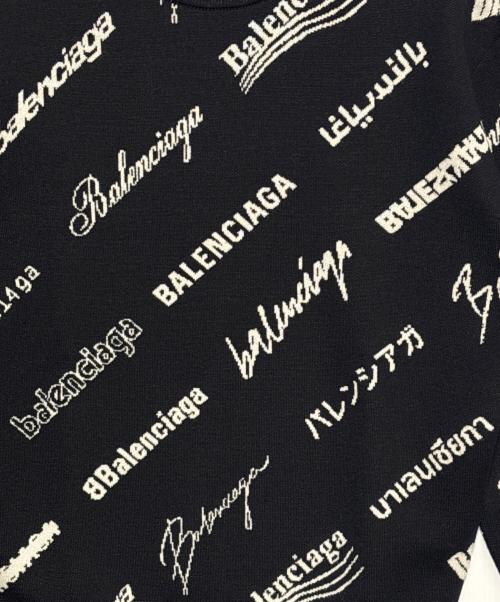 BALENCIAGA（バレンシアガ）BALENCIAGA (バレンシアガ) オールオーバーロゴニット ブラック サイズ:XSの古着・服飾アイテム