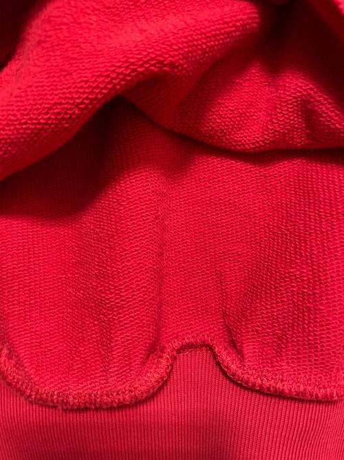 BALENCIAGA（バレンシアガ）BALENCIAGA (バレンシアガ) Faux Logo Round Hem Hoodie レッド サイズ:2の古着・服飾アイテム