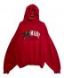 BALENCIAGA（バレンシアガ）の古着「Faux Logo Round Hem Hoodie」｜レッド