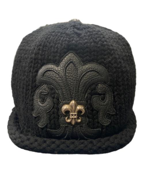 CHROME HEARTS（クロムハーツ）CHROME HEARTS (クロムハーツ) BSフレアニーカシミヤニット帽 ブラック サイズ:53-60の古着・服飾アイテム