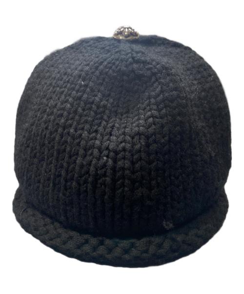 CHROME HEARTS（クロムハーツ）CHROME HEARTS (クロムハーツ) BSフレアニーカシミヤニット帽 ブラック サイズ:53-60の古着・服飾アイテム