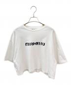 MIU MIUミュウミュウ）の古着「クロップドTシャツ」｜ホワイト