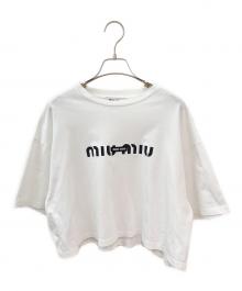 MIU MIU（ミュウミュウ）の古着「クロップドTシャツ」｜ホワイト