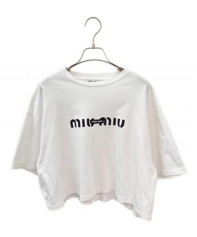 中古・古着通販】MIU MIU (ミュウミュウ) クロップドTシャツ ホワイト