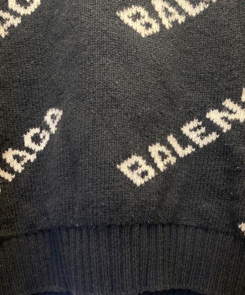 BALENCIAGA（バレンシアガ）BALENCIAGA (バレンシアガ) オールオーバーロゴニット ブラック サイズ:Sの古着・服飾アイテム
