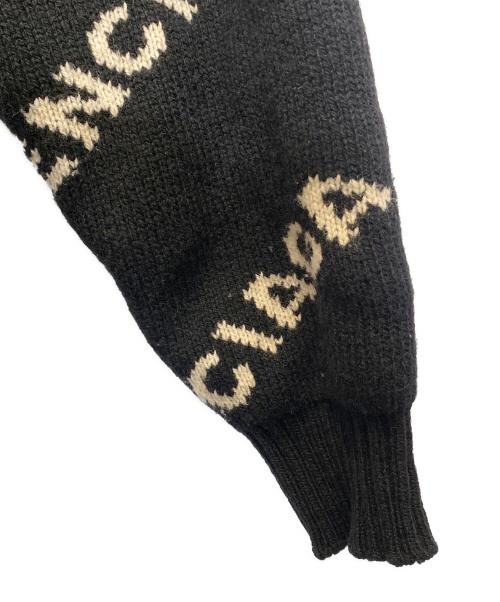 BALENCIAGA（バレンシアガ）BALENCIAGA (バレンシアガ) オールオーバーロゴニット ブラック サイズ:Sの古着・服飾アイテム
