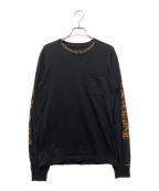 CHROME HEARTSクロムハーツ）の古着「ネックロゴロングスリーブTシャツ」｜ブラック