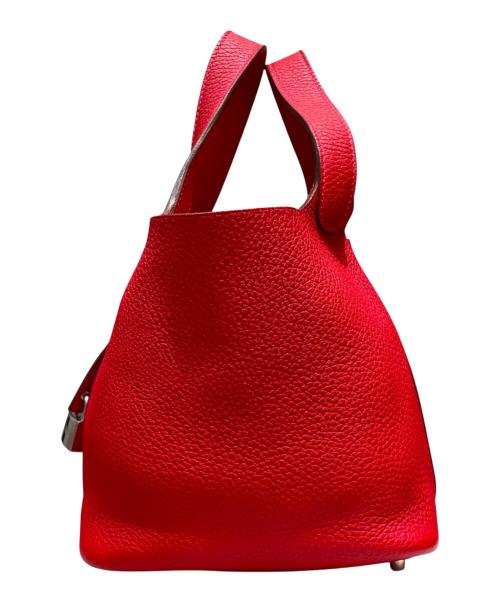 HERMES（エルメス）HERMES (エルメス) ピコタンロックPM（18）/シルバー金具/トリヨンクレマンス/ルージュカザック/▢R：2014 ルージュカザック サイズ:PM（18）の古着・服飾アイテム