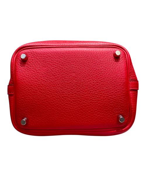 HERMES（エルメス）HERMES (エルメス) ピコタンロックPM（18）/シルバー金具/トリヨンクレマンス/ルージュカザック/▢R：2014 ルージュカザック サイズ:PM（18）の古着・服飾アイテム