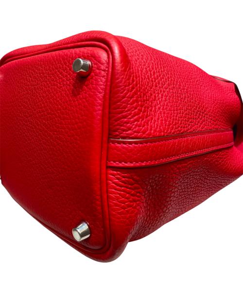 HERMES（エルメス）HERMES (エルメス) ピコタンロックPM（18）/シルバー金具/トリヨンクレマンス/ルージュカザック/▢R：2014 ルージュカザック サイズ:PM（18）の古着・服飾アイテム
