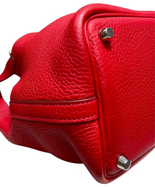 HERMES（エルメス）HERMES (エルメス) ピコタンロックPM（18）/シルバー金具/トリヨンクレマンス/ルージュカザック/▢R：2014 ルージュカザック サイズ:PM（18）の古着・服飾アイテム