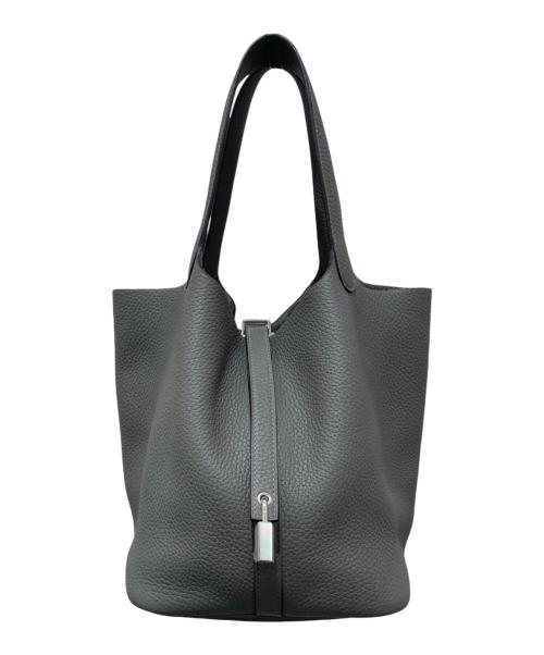 HERMES（エルメス）HERMES (エルメス) ピコタンロックMM/トリヨンクレマンス/グリメイヤー/U刻印:2022年製/シルバー金具 グリメイヤー サイズ:MMの古着・服飾アイテム