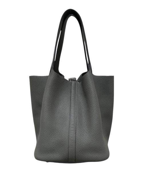 HERMES（エルメス）HERMES (エルメス) ピコタンロックMM/トリヨンクレマンス/グリメイヤー/U刻印:2022年製/シルバー金具 グリメイヤー サイズ:MMの古着・服飾アイテム