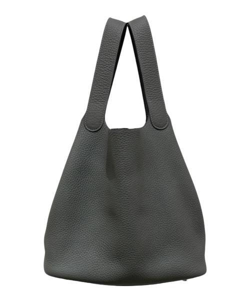 HERMES（エルメス）HERMES (エルメス) ピコタンロックMM/トリヨンクレマンス/グリメイヤー/U刻印:2022年製/シルバー金具 グリメイヤー サイズ:MMの古着・服飾アイテム