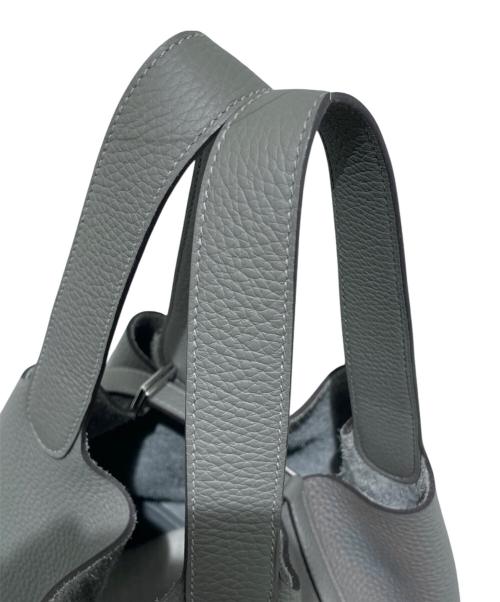 HERMES（エルメス）HERMES (エルメス) ピコタンロックMM/トリヨンクレマンス/グリメイヤー/U刻印:2022年製/シルバー金具 グリメイヤー サイズ:MMの古着・服飾アイテム