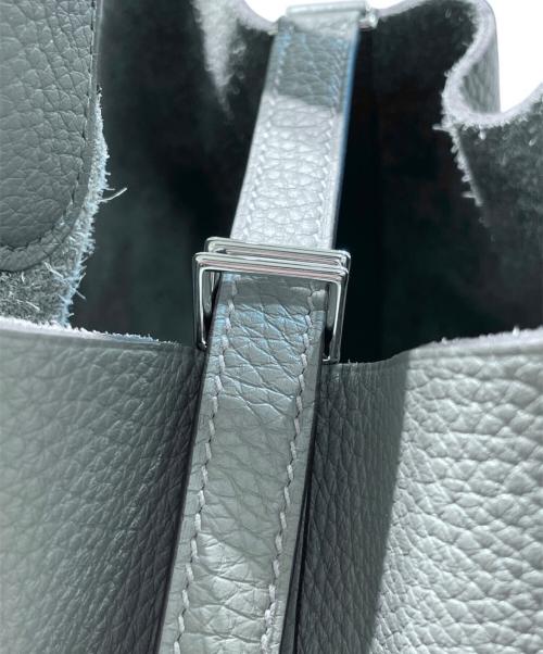 HERMES（エルメス）HERMES (エルメス) ピコタンロックMM/トリヨンクレマンス/グリメイヤー/U刻印:2022年製/シルバー金具 グリメイヤー サイズ:MMの古着・服飾アイテム