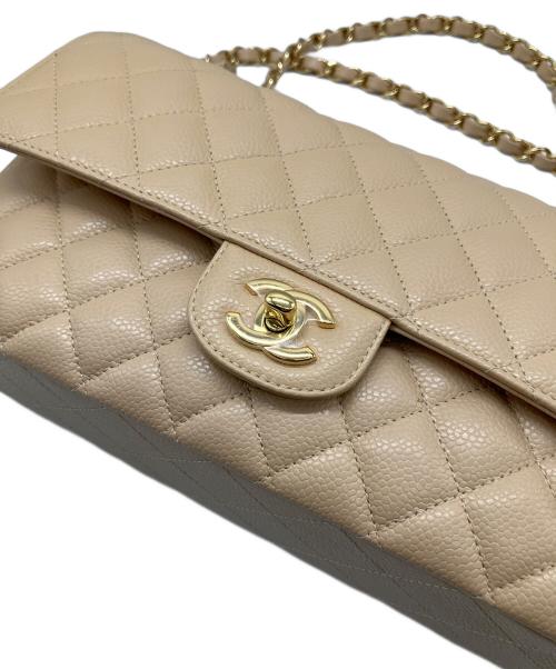 CHANEL（シャネル）CHANEL (シャネル) Wフラップチェーンショルダーバッグ ベージュ サイズ:25の古着・服飾アイテム