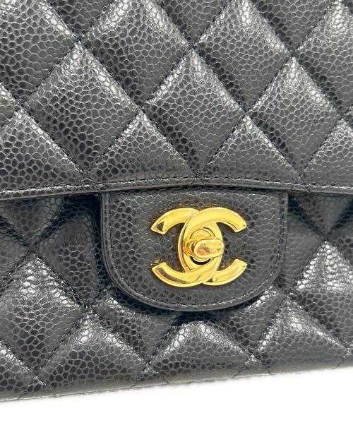 CHANEL（シャネル）CHANEL (シャネル) Matelassé 25/マトラッセ25/Double Flap Chain Shoulder Bag/Wフラップチェーンショルダーバッグ ブラック サイズ:25の古着・服飾アイテム